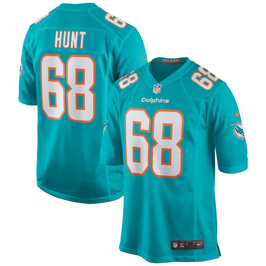 Men Miami Dolphins 68 Robert Hunt Nike Green Game NFL Jersey